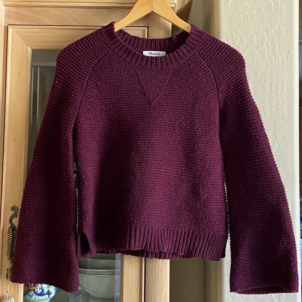 Madewell Burgundy Wide Sleeve Sweater